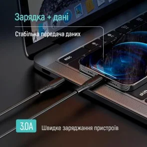 Фото: Кабель ColorWay CBPDCC094 60W Type-C / Type-C 1m Black (CW-CBPDCC094-BK) № 10 | KTC