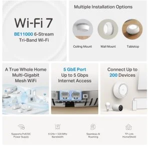 Фото: Wi-Fi система TP-Link Deco BE65 PoE (DECO-BE65-POE-3-PACK) № 7 | KTC