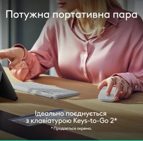 Фото: Миша Logitech Mobi Fold White (910-007631) № 9 | KTC