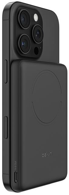 Батарея універсальна Belkin BoostCharge Slim 5000mAh15W Qi2 7.5W Black (BPD020hqBK)