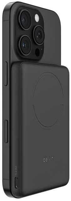 Батарея універсальна Belkin BoostCharge Slim 5000mAh15W Qi2 7.5W Black (BPD020hqBK)