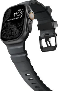 Фото: Ремінець Nomad for Apple Watch 46mm/49mm - Rocky Point Band Black Titanium Hardware Storm (NM014803858) № 5 | KTC