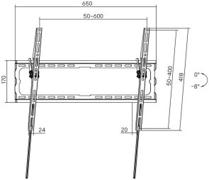 Кронштейн AGN AGN80-460T Black