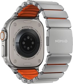 Ремінець Nomad for Apple Watch 46/49mm - Stratos Natural Hardware Ultra Orange (NM011123858)