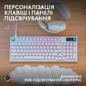 Фото: Клавіатура Logitech G316 X 98 Tactile ENG/UKR USB White (920-014231) № 7 | KTC