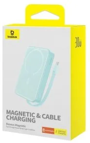 Фото: Батарея універсальна Baseus Magnetic Mini 30W 10000mAh Blue (P1002210B333-00) № 7 | KTC