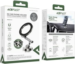 Фото: Кріплення для мобільного телефону Acefast D20 Magnetic Folding Holder Silver (6974316282839) № 4 | KTC