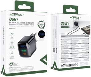 Зарядний пристрій Acefast A116 GAN 35W Black (6974316284468)