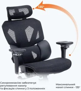 Фото: Крісло GamePro EDGE Black (GC820MB) № 4 | KTC