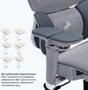 Крісло GamePro EDGE Grey (GC820MG)
