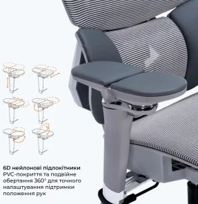 Фото: Крісло GamePro EDGE Grey (GC820MG) № 5 | KTC