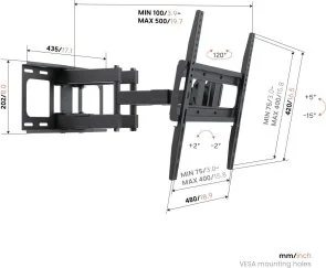 Фото: Кронштейн Vogels UP 4053 Black (8440530) № 3 | KTC