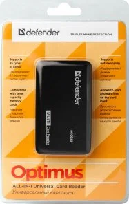 Фото: Кардрідер Defender Optimus Black (83501) № 4 | KTC