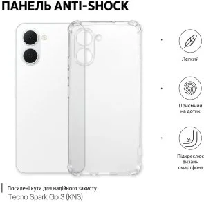 Фото: Чохол BeCover for Tecno Spark Go 3 KN3 - Anti-Shock Clear (715701) № 5 | KTC