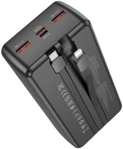 Фото: Батарея універсальна BOROFONE BJ57B Graceful 30000mAh 22.5W Black with built-in cables Lightning / Type-C (6941991116469) № 2 | KTC