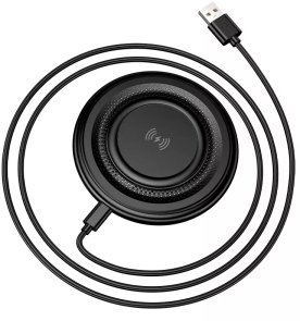 Бездротовий зарядний пристрій Borofone BQ40 Crown, 15W, Black