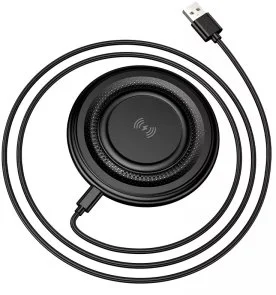 Фото: Бездротовий зарядний пристрій BOROFONE BQ40 Crown 15W Black (6941991123740) № 3 | KTC