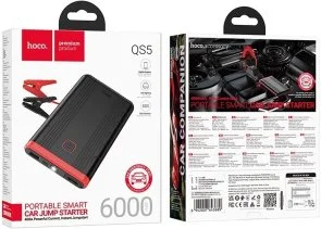 Фото: Бустер Hoco QS5 Refined Intelligent Emergency Start-Up Power Bank Black (6942007643689) № 4 | KTC