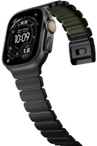 Фото: Ремінець Nomad for Apple Watch 46/49mm - Stratos Black Hardware Forest (NM009575858) № 4 | KTC