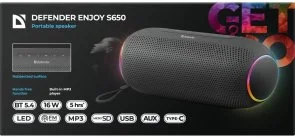 Фото: Портативна колонка Defender Enjoy S650 Black (65651) № 8 | KTC