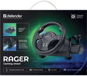 Фото: Кермо Defender Rager for PC/PS/Xbox/Switch Black (64067) № 6 | KTC