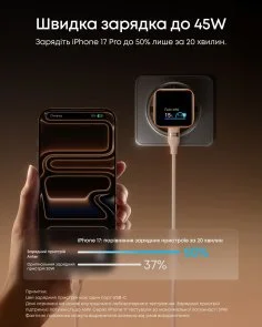 Фото: Зарядний пристрій Anker Nano Charger Smart Display 45W Blue (A121DG31) № 5 | KTC
