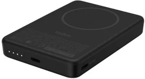 Фото: Батарея універсальна Belkin BoostCharge Slim Magnetic 10000mAh 30W Qi2 15W with Kickstand Black (BPD016HQBK) № 4 | KTC