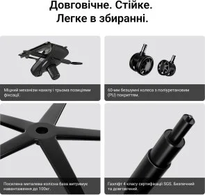 Фото: Крісло Anda Seat Phantom 4 Pro L Black (AD18YSDC-72-B-PV-B02) № 19 | KTC