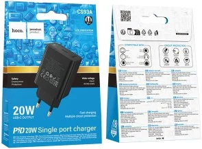 Фото: Зарядний пристрій Hoco CS93A Leader PD 20W Black (6942007671064) № 7 | KTC