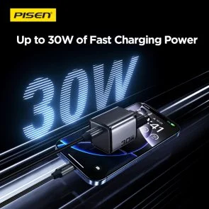 Фото: Зарядний пристрій Pisen BOLT Lite PD 30W Black with Type-C / Type-C (TP-C62_Kit) № 6 | KTC