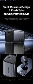 Фото: Зарядний пристрій Pisen BOLT Lite PD 30W Black with Type-C / Type-C (TP-C62_Kit) № 16 | KTC