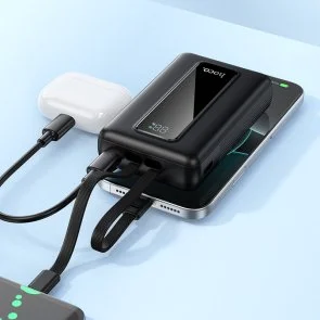 Фото: Батарея універсальна Hoco J162A 20000mAh 22.5W Black built-in Cable (6942007663083) № 9 | KTC