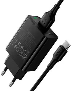 Фото: Зарядний пристрій Hoco CS91A Leader 10.5W Black with AM/Type-C (6942007670999) № 4 | KTC