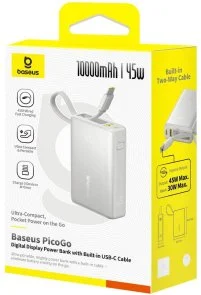 Фото: Батарея універсальна Baseus PicoGo 10000mAh 45W Galaxy Natural Titanium (P10076803853-00) № 6 | KTC