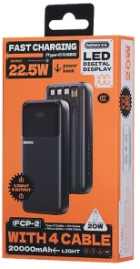 Фото: Батарея універсальна Remax FCP-2 20000mAh 22.5W Black built-in Cable (6954851247005) № 2 | KTC