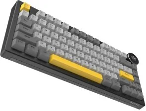 Фото: Клавіатура Ajazz AK820 V2 White Peach Switch WL/BT/USB Black/Grey/Yellow (AK820-V2-WP-BGY) № 4 | KTC
