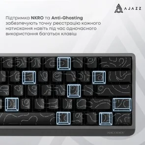 Фото: Клавіатура Ajazz NK68 V2 Red Switch USB Black (NK68-V2-R-S-B) № 12 | KTC