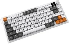 Фото: Клавіатура Ajazz AF82 WL/BT/USB Grey/White/Orange (AF82-GWO) № 4 | KTC