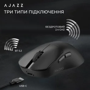 Фото: Миша Ajazz x Nacodex NJ08 MC WL/BTUSB Black (NJ08-MC-B) № 12 | KTC
