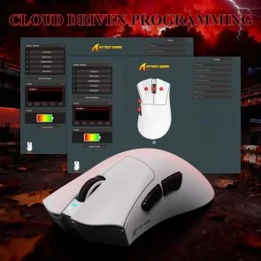 Фото: Миша Attack Shark V3 Pro Ultra-Light WL/BT/USB White (V3PROW_AS) № 7 | KTC
