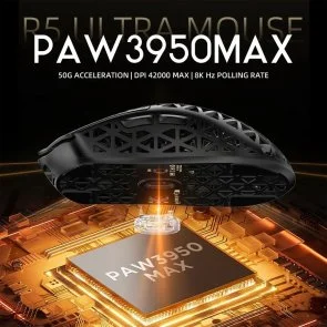 Фото: Миша Attack Shark R5 Ultra WL/BT/USB Black (R5ULTRAB_AS) № 5 | KTC