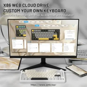 Фото: Клавіатура Attack Shark X86 Matcha Switch ENG/UKR WL/BT/USB Starlight White (X86SW_AS) № 9 | KTC