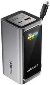Фото: Батарея універсальна Acefast M33 20000mAh 100W Black Built-in Cable (6974316286363) № 2 | KTC