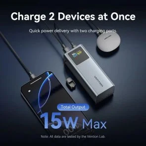 Фото: Батарея універсальна Vention Dash 20000mAh 100W Black (FKCH0) № 11 | KTC