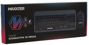 Фото: Комплект клавіатура+миша Maxxter KMS-CM-05-UA USB Black/Grey № 9 | KTC