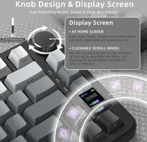 Фото: Клавіатура Attack Shark X85 Pro ENG/UKR WL/BT/USB Moonlit Night (X85PROMN_AS) № 5 | KTC