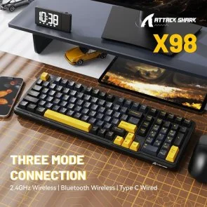 Фото: Клавіатура Attack Shark X98 ENG/UKR WL/BT/USB Star Black (X98SB_AS) № 4 | KTC