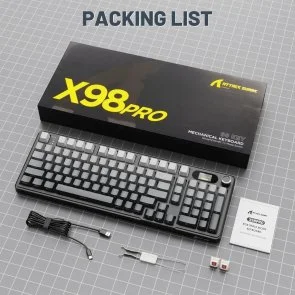 Фото: Клавіатура Attack Shark X98 Pro WL/BT/USB Moonlit Night (X98PROMN_AS) № 3 | KTC