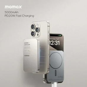 Фото: Батарея універсальна Momax Q.MAG X 5000mAh 20W / Qi 15W Orange (IP116AM) № 8 | KTC