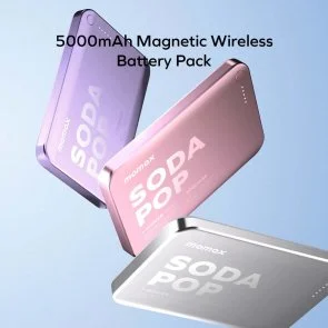 Фото: Батарея універсальна Momax 1-Power Pass 5000mAh 20W / Qi 15W Silver (IP165S) № 8 | KTC